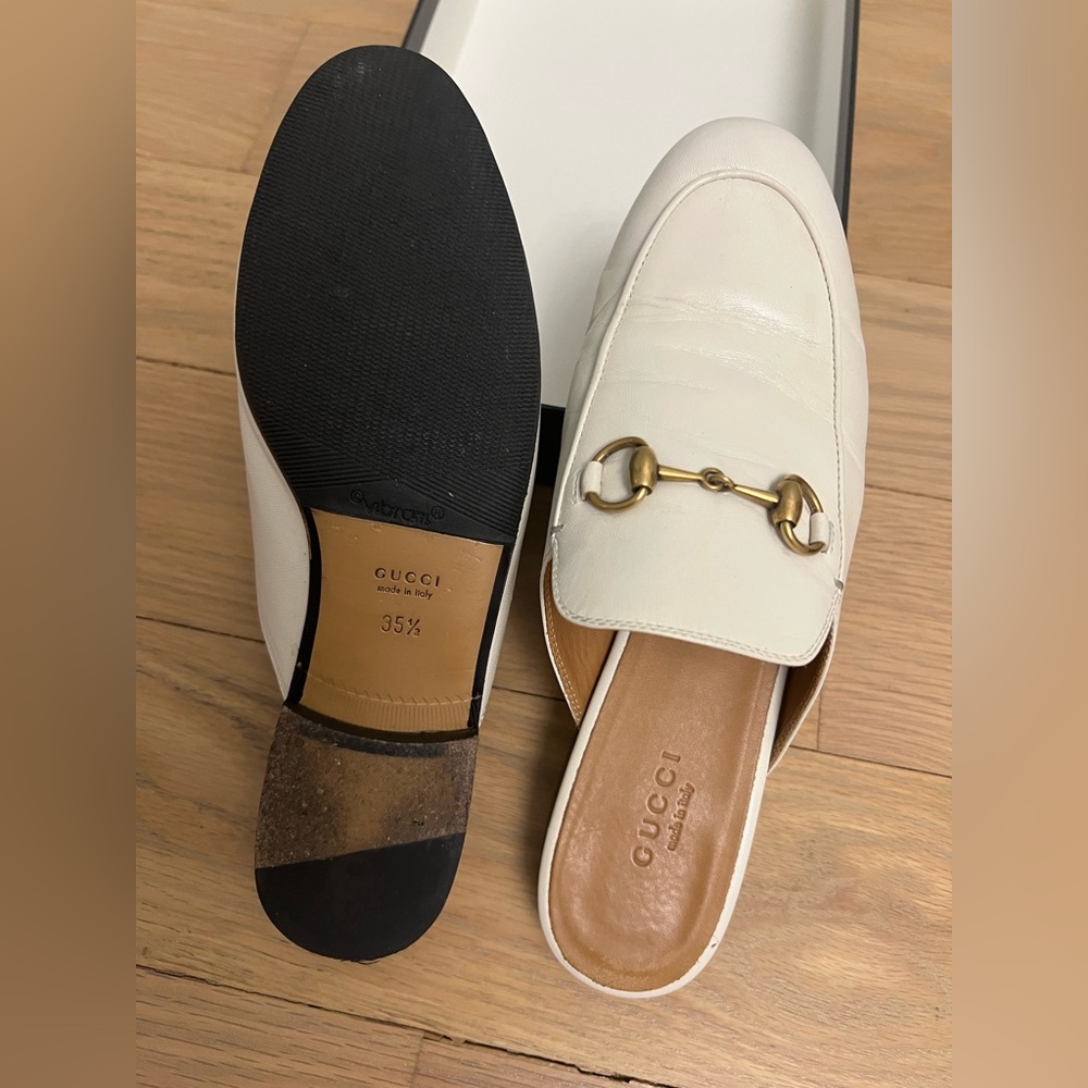 Gucci Princeton Mule Loafer, White/Cream 35.5 - Picture 5 of 9